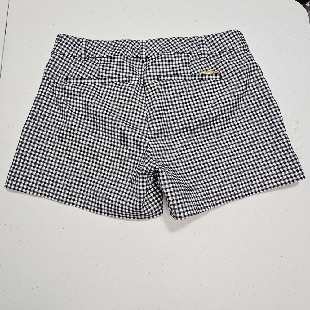 Michael Kors Gingham Checked Mid-rise Women’s Shorts Black White - Picture 6 of 11